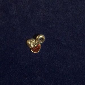 Authentic Pandora charm silver hearts You & Me